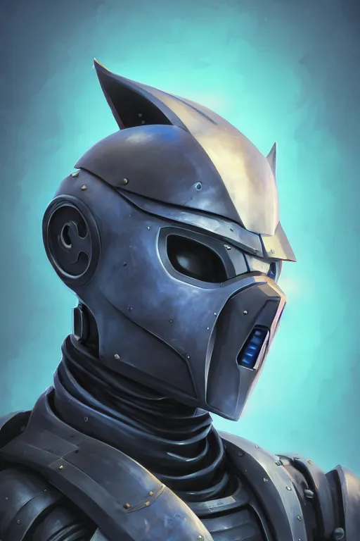 Image similar to epic mask helmet robot ninja portrait stylized as fornite style game design fanart by concept artist gervasio canda, behance hd by jesper ejsing, by rhads, makoto shinkai and lois van baarle, ilya kuvshinov, rossdraws global illumination radiating a glowing aura global illumination ray tracing hdr render in unreal engine 5