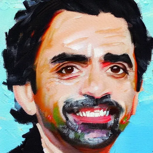 Prompt: eugenio derbez impressionism painting