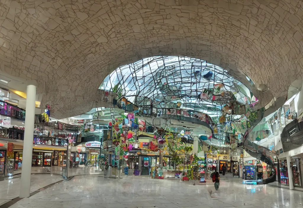 Image similar to a portal to another dimension, shopping center