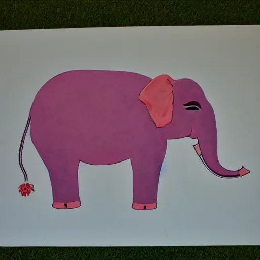 Image similar to a pink elephant