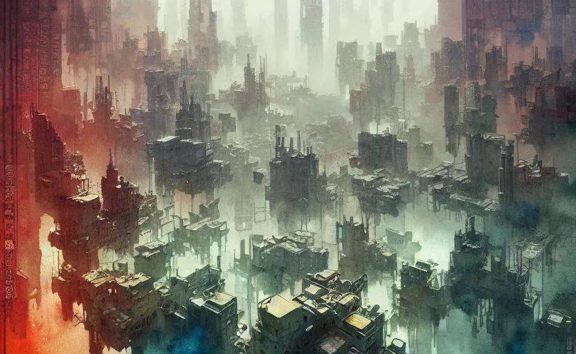 Prompt: the amazing floating brutalist city, fantasy. intricate, amazing composition, colorful watercolor, by ruan jia, by maxfield parrish, by marc simonetti, by hikari shimoda, by robert hubert, by zhang kechun, illustration, gloomy