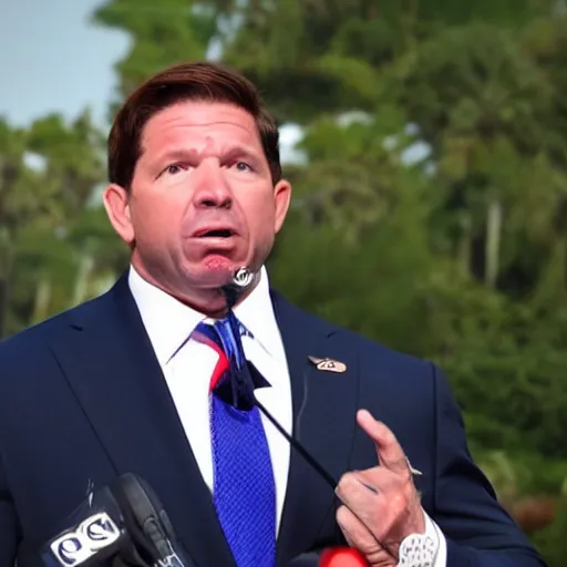 Image similar to Ron DeSantis as satan