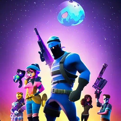 Image similar to fornite beautiful new original promo poster for a new season with new characters and places