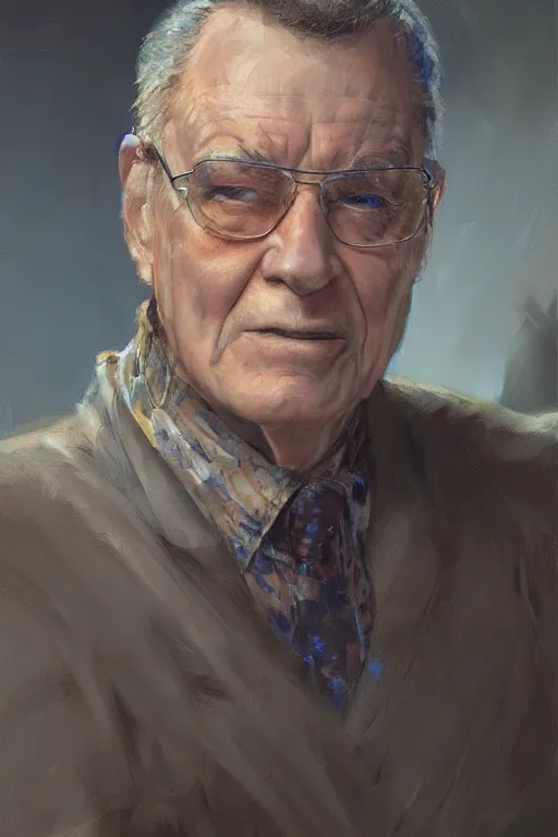 Prompt: Ion Iliescu, closeup character portrait art by Donato Giancola, Craig Mullins, digital art, trending on artstation