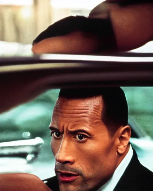 Image similar to film still close up shot of dwayne johnson in the movie goodfellas. photographic, photography