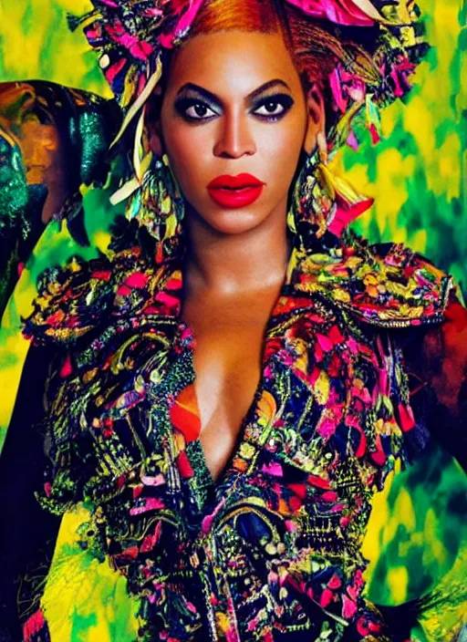 beyonce styled by nick knight, colourful clothing, | Stable Diffusion ...