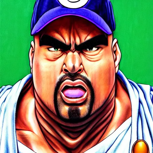 Image similar to ultra realistic portrait painting of big pun, art by akira toriyama, 4 k, dragon ball artstyle, cel shaded, highly detailed, epic lighting