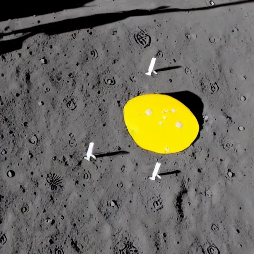Image similar to cheese is cycling on the moon and cycles away from a nuclear explosion
