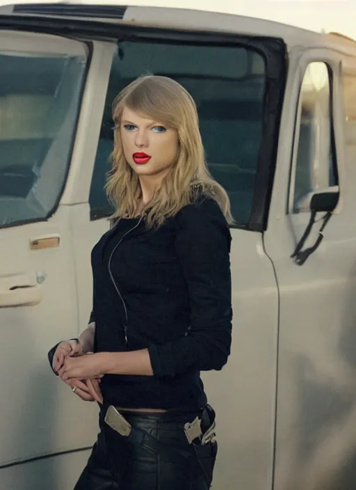 Image similar to TV show still of taylor swift in breaking bad.