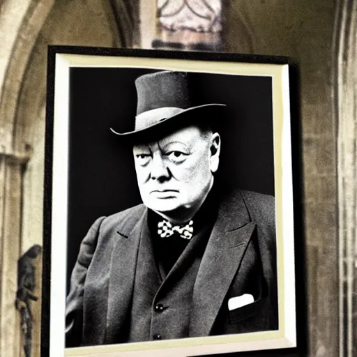 Prompt: winston churchill as john wick