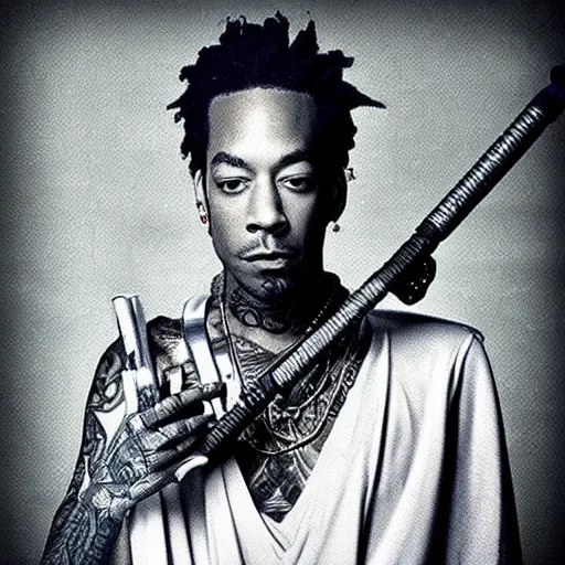 Prompt: Wiz khalifa as a jedi