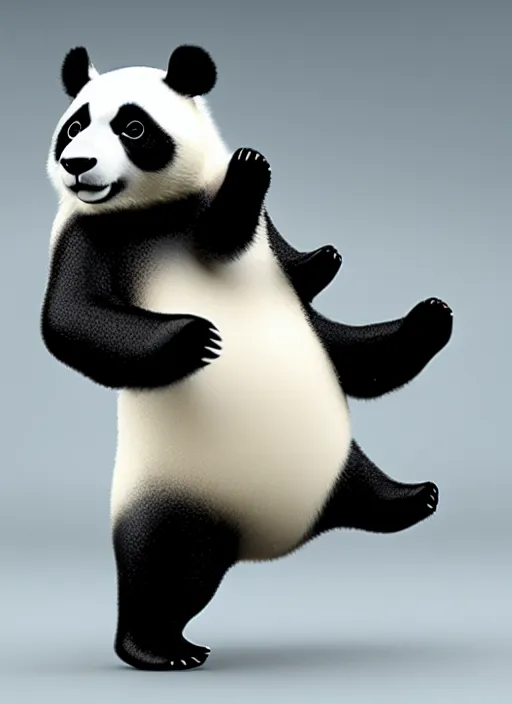 Image similar to 80mm resin detailed miniature of panda, Product Introduction Photos, 4K, Full body, simple background