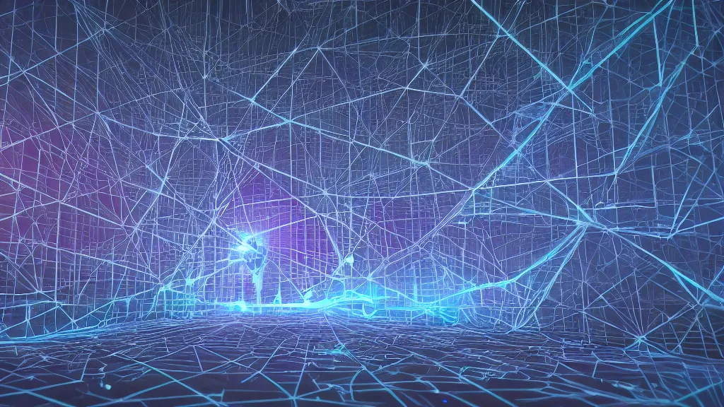 Image similar to psychic, future, ai data, octane render, lapis lazuli, 8 k, sacred geometry, gothic cathedrals, cinematic, night time, neon lights, landscape of the city, redshift render