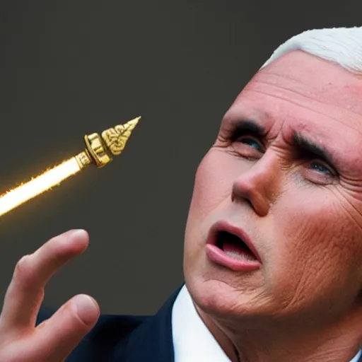 Prompt: mike pence lightning wizard