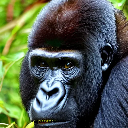 Prompt: a gorilla showing off his latest art masterpiece, today's featured nature photograph 1 6 k