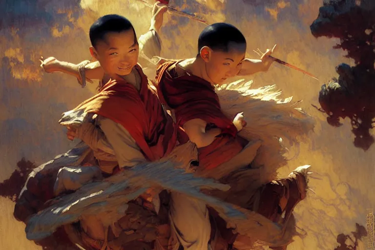 Image similar to the last airbender, painting by gaston bussiere, craig mullins, j. c. leyendecker