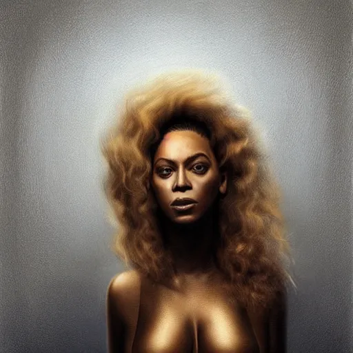 Prompt: Beyonce, painted by michael karcz