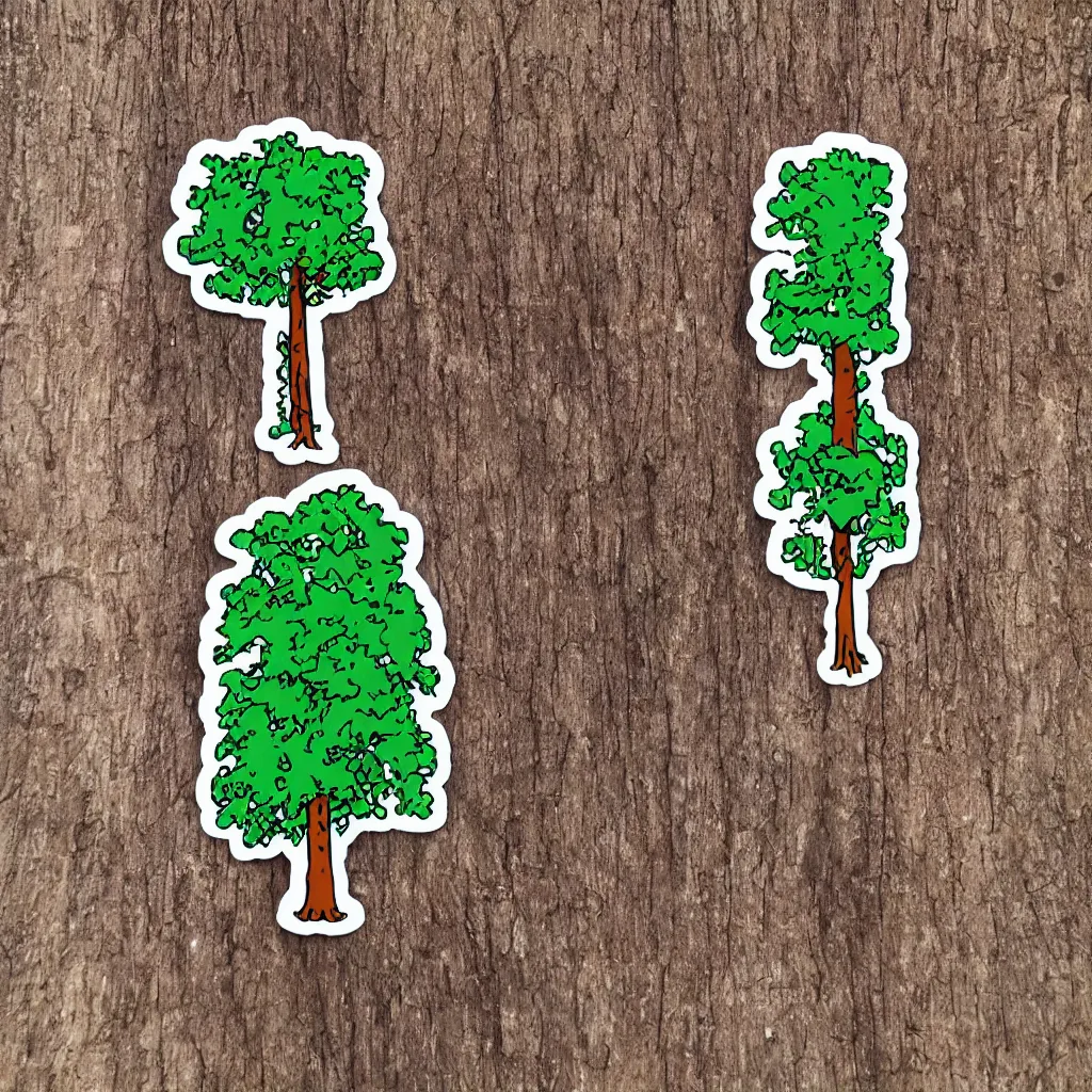 Image similar to a sticker depicting a tree