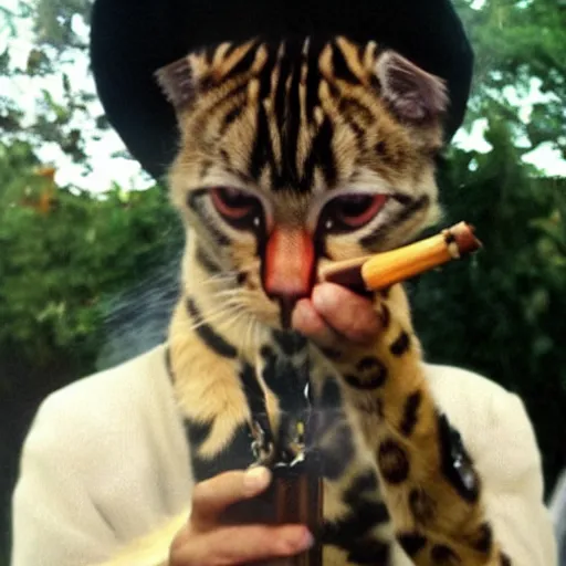 Image similar to high margay smoking weed