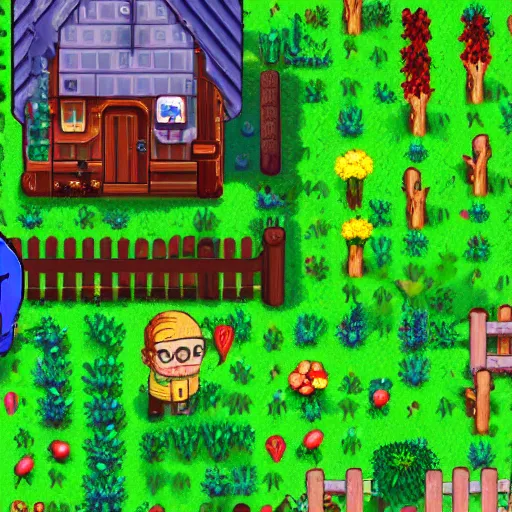 Image similar to Bernie Sanders in Stardew Valley 4k