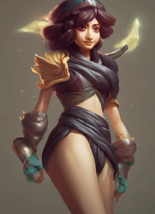 Image similar to taliyah, from league of legends, au naturel, pawg, dogal cıplak, hyper detailed, digital art, trending in artstation, cinematic lighting, studio quality smooth render, unreal engine 5 rendered, octane rendered, art style by kristen liu - wong and natalie krim and ian sprigger and wlop and krenz cushart