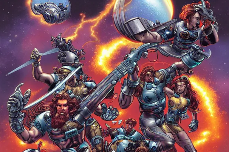 Image similar to hammer's slammers, epic science fiction digital art by mark brooks