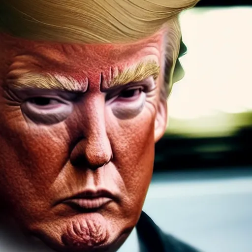 Image similar to a closeup shot of donald trump, dramatic lighting, cinematic, extremly high detail, photorealistic, cinematic lighting, artstation