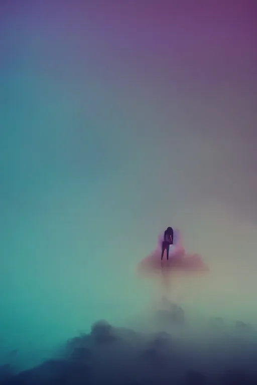 Image similar to high quality pastel coloured film close up wide angle photograph of a skeleton wearing clothing swimming on cloud furniture in a icelandic black rock environment in a partially haze filled dreamstate world. three point light, rainbow. photographic production. art directed. pastel colours. volumetric clouds. pastel gradient overlay. waves glitch artefacts. extreme facial clarity. 8 k. filmic.