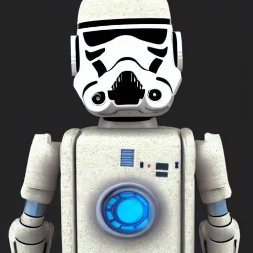 Image similar to robot cop in star wars ( highly detailed )