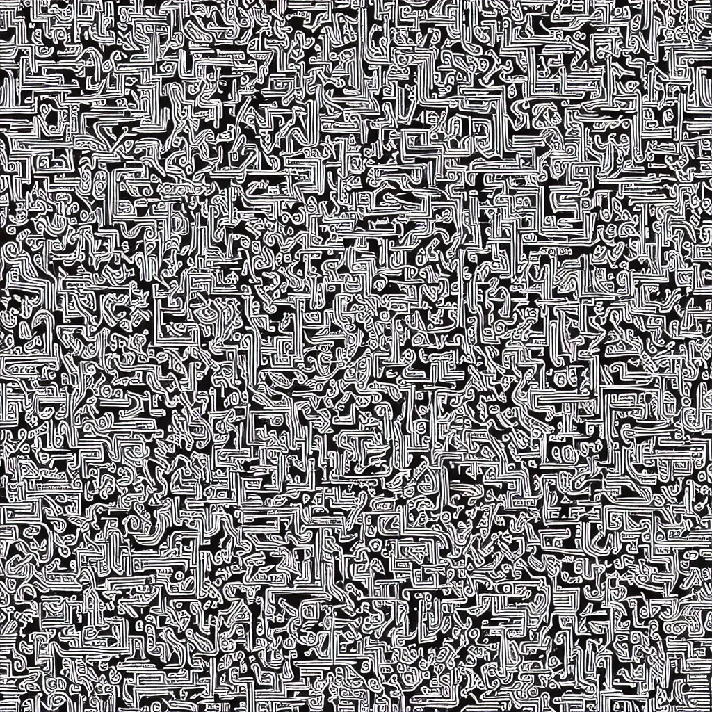 Prompt: seamless maze drawings texture art, 4k