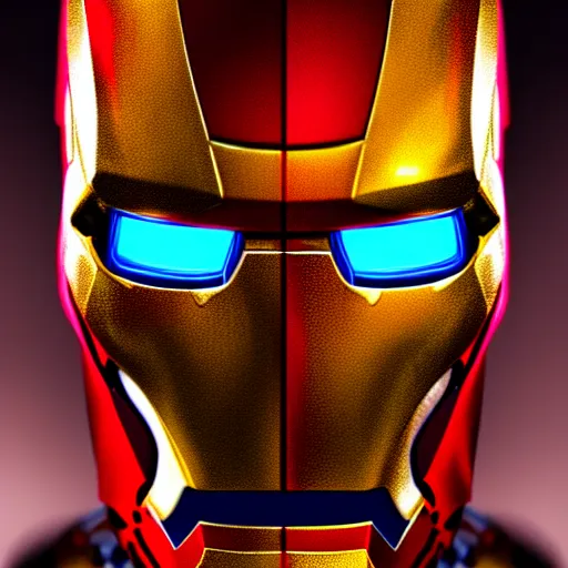 Image similar to a portrait of iron man as a scary zombie with his mask off and flesh ripped highly detailed, digital photo, hdri, by christopher bretz and john carpenter, vivid colors, high contrast, 8 k resolution, intricate, photorealistic, smooth, psychedelic color scheme, concept art, award winning, cg society contest winner