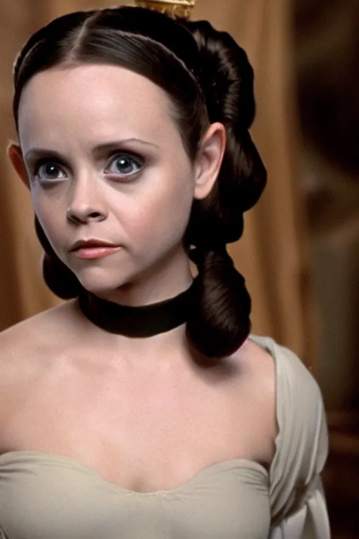 Image similar to christina ricci as princess leia