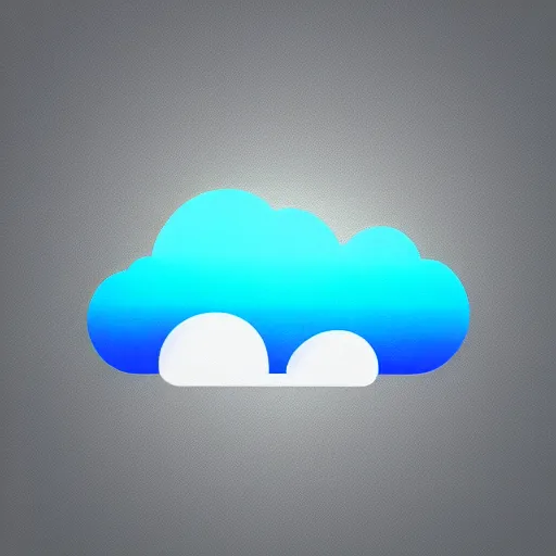 Prompt: a professional logo in the shape of a cloud, gradient, iridescent, 4 k.