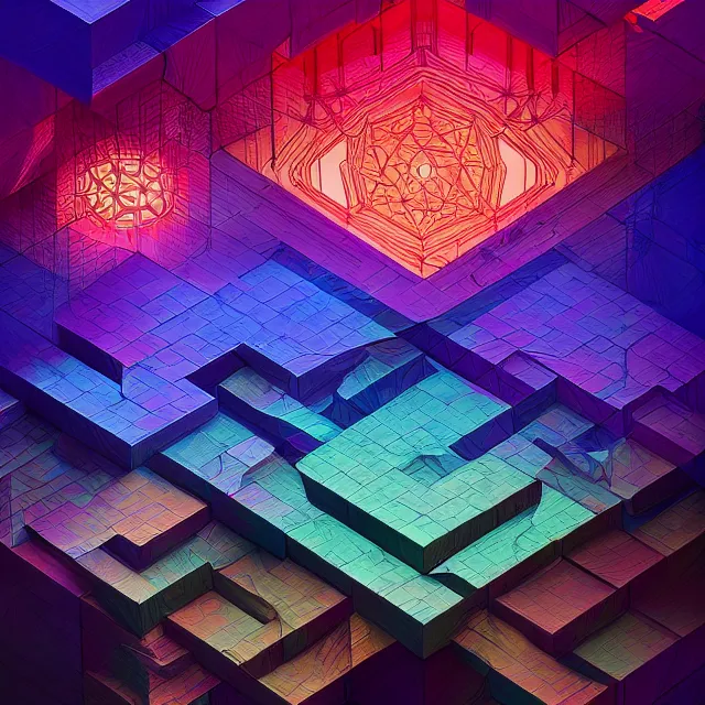 Prompt: beautiful 3 d render of blocks connected in a chain, centered, symmetry, painted, intricate, volumetric lighting, beautiful, rich deep colors masterpiece, sharp focus, ultra detailed, in the style of dan mumford and marc simonetti, astrophotography