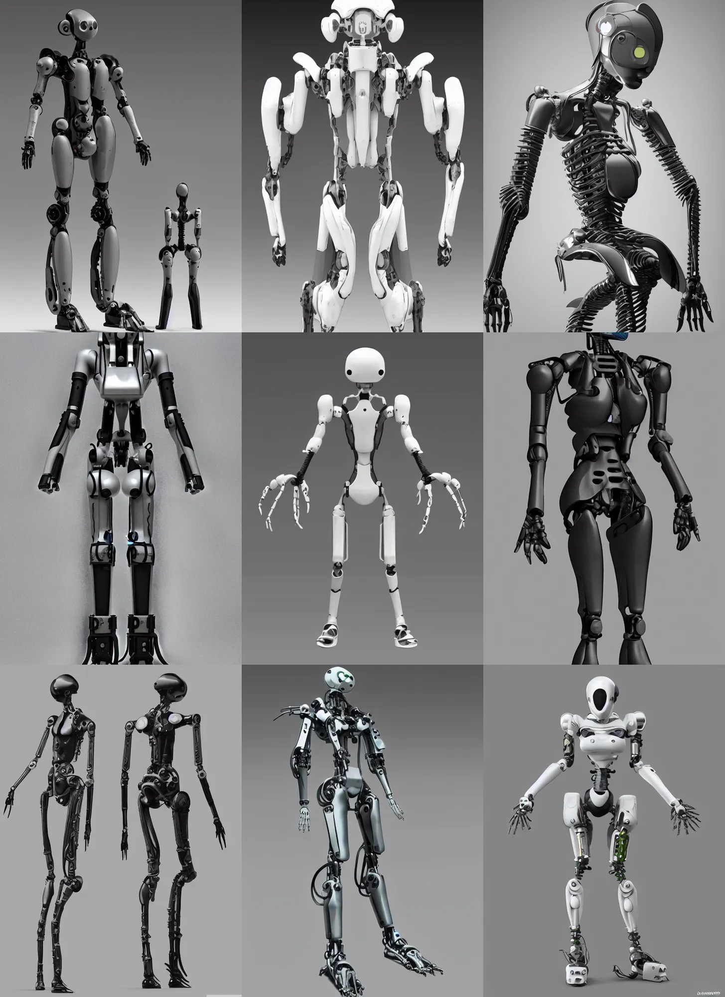 Prompt: CAD design of an elegant hardened posthuman android body modeled after industrial robots with prominent ceramic hex tile armor plates, solidworks, catia, autodesk inventor, unreal engine, photorealistic silicon life exoskeleton cad design inspired by Masamune Shirow and Tsutomu Nihei from BLAME!, product showcase, octane render 8k