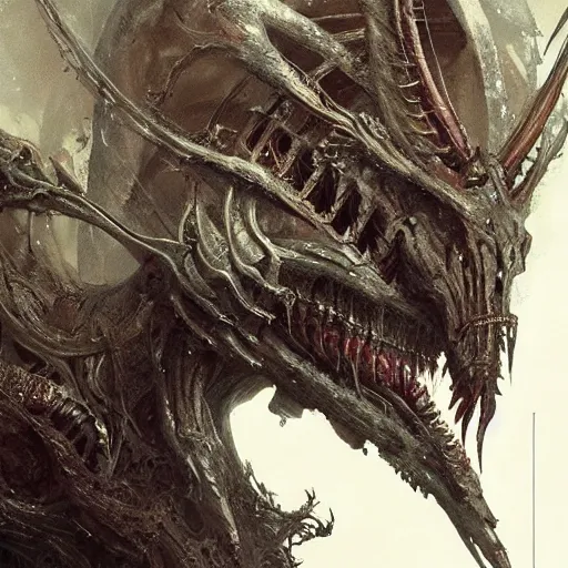 Image similar to a beautiful new creature from folklore, clear detailed view. ethereal fantasy art by greg rutkowski and hr giger