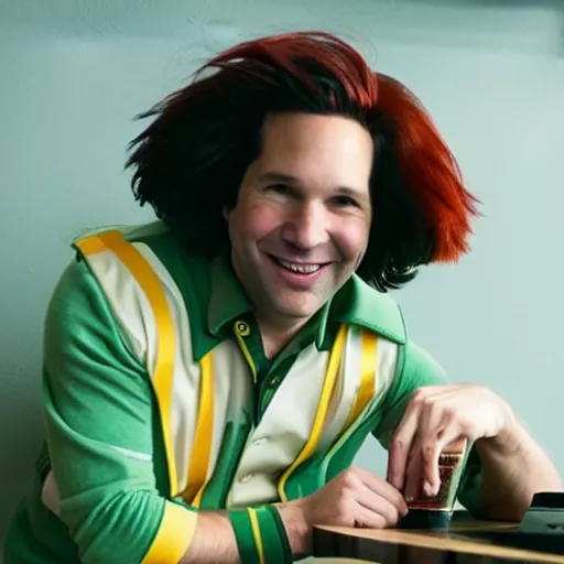 Image similar to photo of paul rudd as ronald mcdonald