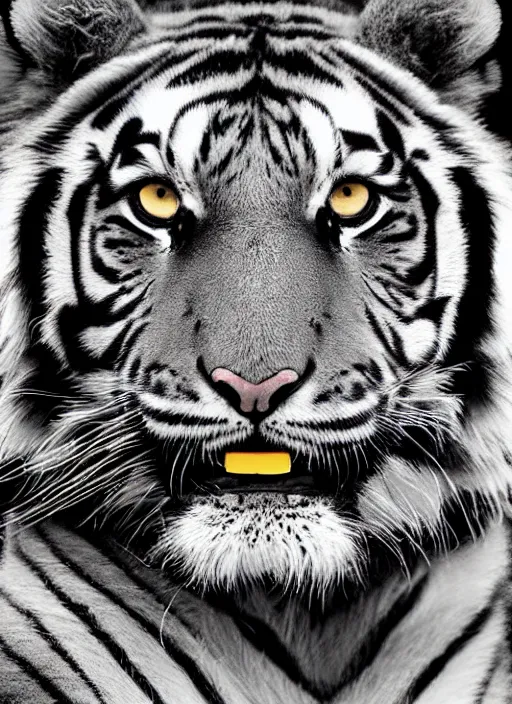 Image similar to tiger in shape of fractal