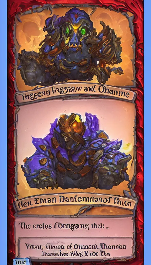 Image similar to The end of an organism, from Hearthstone