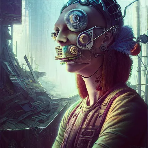 Image similar to apocalyptic onion cyberpunk portrait by gaston bussierre and charles vess and james jean and erik jones and rhads, 3 d octane render, beautiful fine face features, intricate high details, sharp, ultradetailed