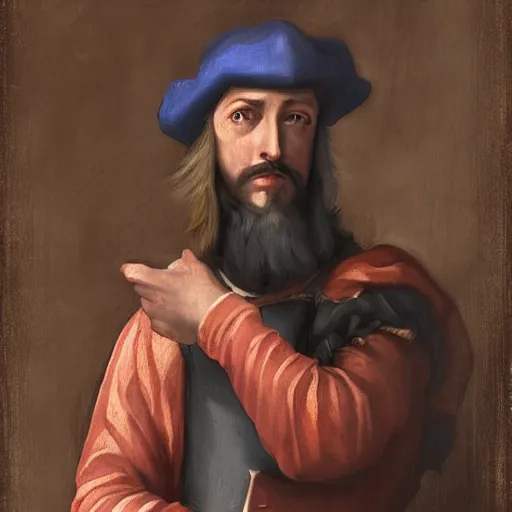 Prompt: Twisted fate as a twitch streamer, renaissance style painting