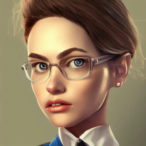 Prompt: a girl wearing a business suit, highly detailed, digital painting, artstation, concept art, smooth, sharp focus, illustration