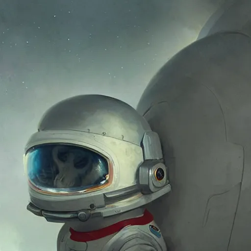 Image similar to chinchilla in a astronaut suit,, sharp focus, illustration, highly detailed, digital painting, concept art, matte, art by ruan jia and wlop and greg rutkowski, masterpiece