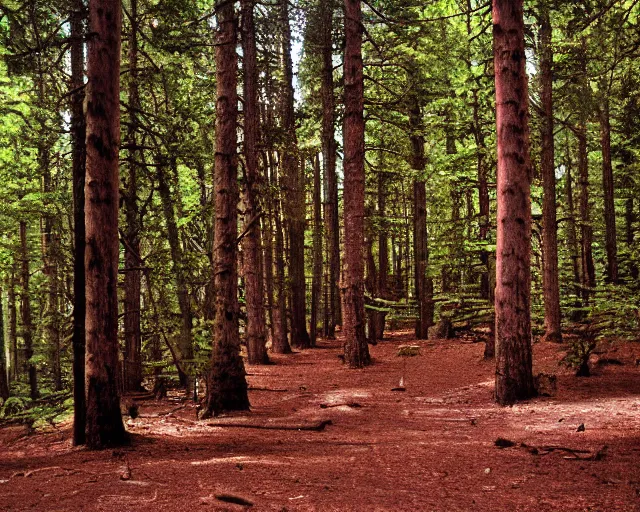 Prompt: kodachrome photo of forest