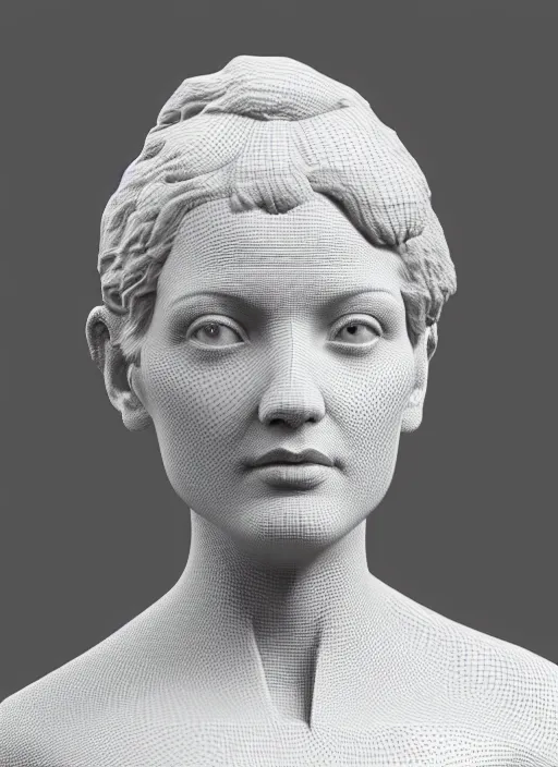 Prompt: 3D resin miniature sculpture by Jean-Baptiste Carpeaux and Benjamin Matthew Victor, woman, prefect symmetrical face, academic art, realistic, 8K, Introduction factory photo, Product Introduction Photo, Hyperrealism. Subsurface scattering, raytracing, Octane Render, Zbrush, simple background