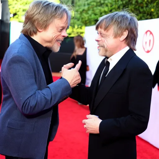 prompthunt: mark hamill meets young mark hamill for the first time