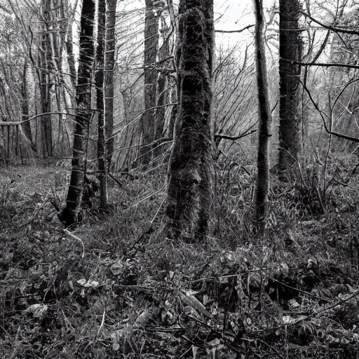 Prompt: 1 8 0 0's old black and white toned photo ruined by time of decomposing biological sasquatch, black and white in the woods of a swamp on the outskirts of the world, film grain, authentic, high definition, photo realistic, uplight, hyperrealistic, high octane, unreal engine, 8 k 3 d - - ar 1 6 : 9