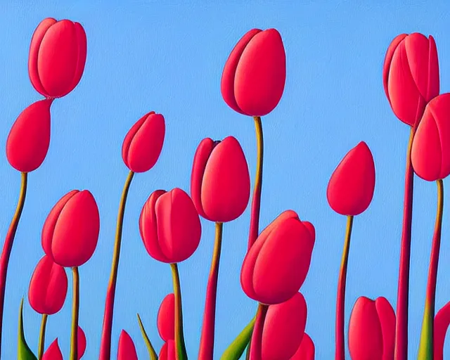 Prompt: the tulip, an ultrafine detailed painting by rafal olbinski, behance contest winner, pop surrealism, detailed painting, very detailed, minimalist, skeuomorphic, airbrush art