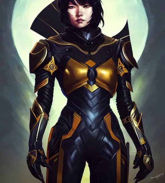 Prompt: cassandra cain in destiny hunter armor, digital art by artgerm and karol bak, portrait by android jones and atey ghailan