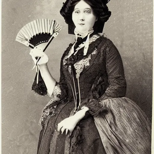 Image similar to Victorian aristocrat lady using a hand fan